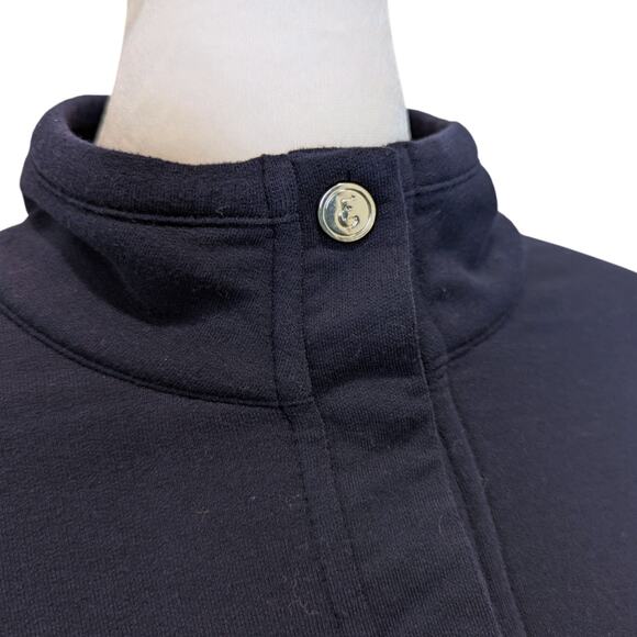 Fairway & Greene Kate Oldschool Navy Blue Snap Placket Sweatshirt XL - Picture 5 of 8